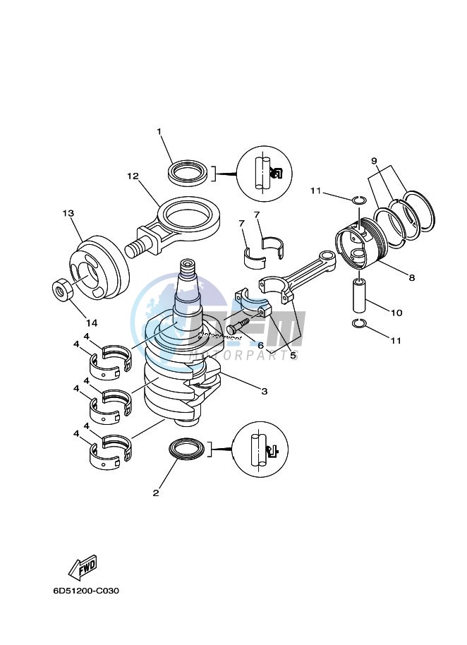 CRANKSHAFT--PISTON