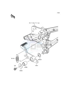 Z800 ABS ZR800DGFA UF (UK FA) XX (EU ME A(FRICA) drawing Brake Pedal