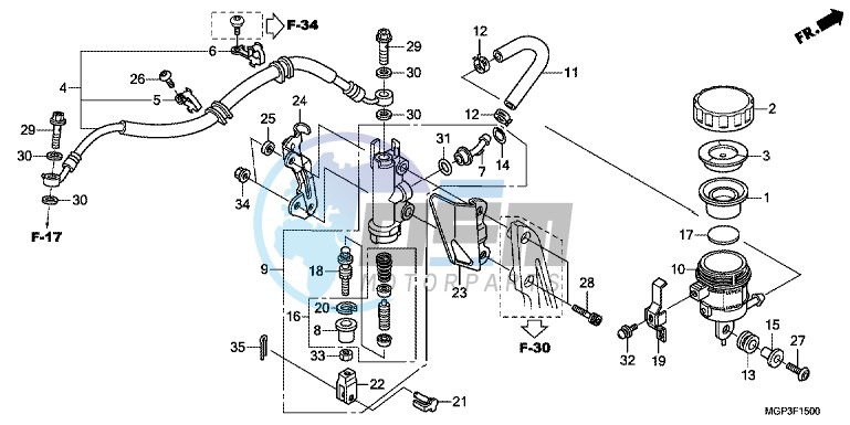 REAR BRAKE MASTER CYLINDER (CBR1000RR/S)