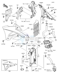 KX85 KX85CFF EU drawing Radiator