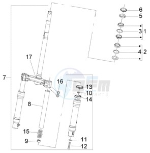 Fly 150 4t drawing Front wheel suspension