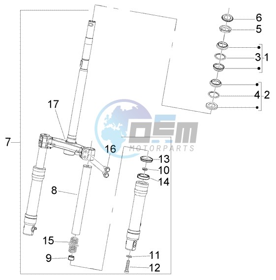 Front wheel suspension