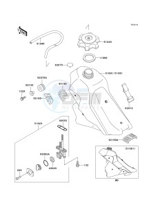 KLX 300 A [KLX300R] (A2-A6) [KLX300R] drawing FUEL TANK