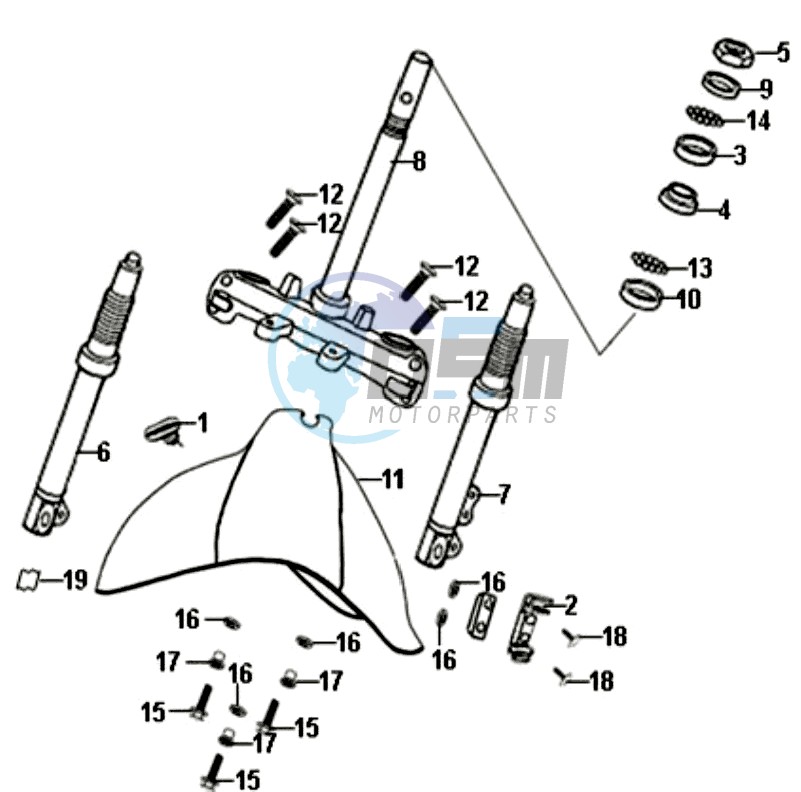 FRONT FORK/ FRONT FENDER / STEERING HEAD BEARING