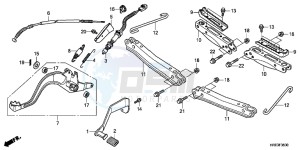 TRX500FPEC drawing PEDAL/ STEP