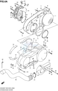 AN400 (E3-E28) Burgman drawing CRANKCASE COVER (MODEL K9)