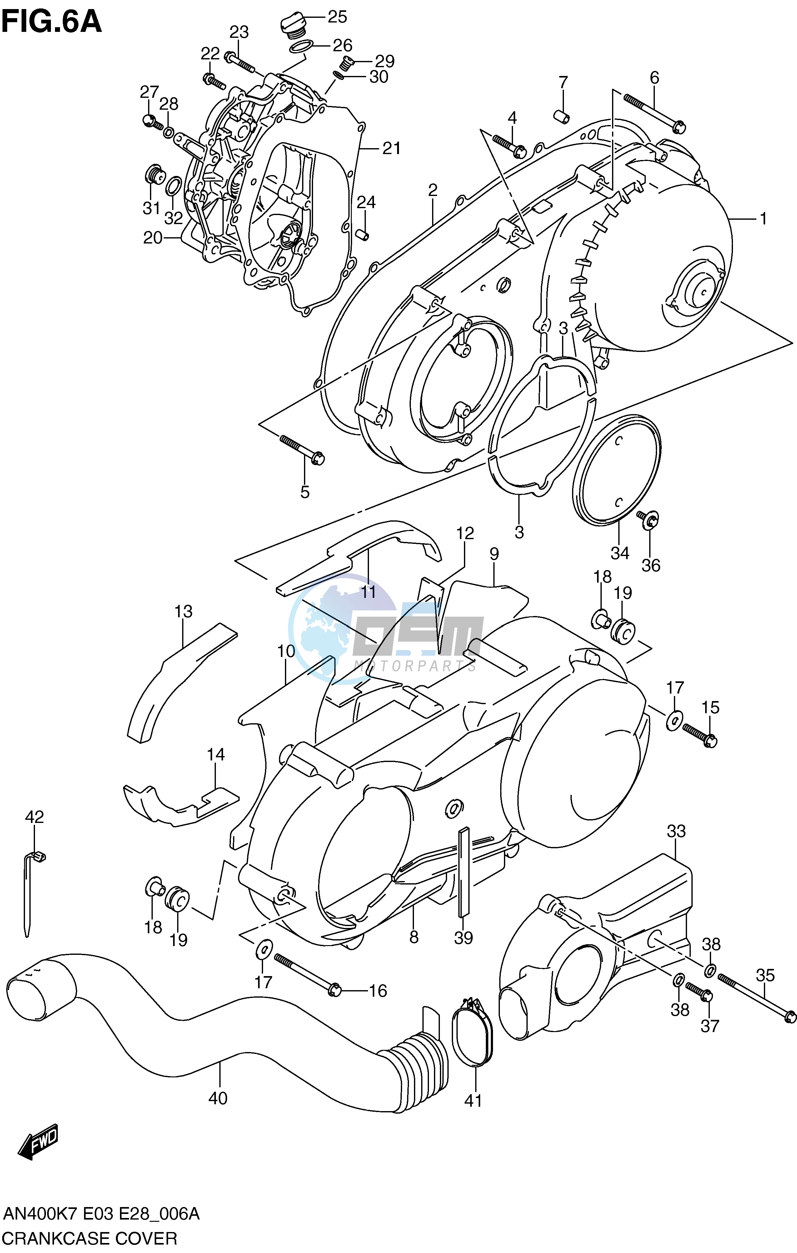 CRANKCASE COVER (MODEL K9)