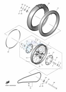 WR450F (BDBC) drawing REAR WHEEL