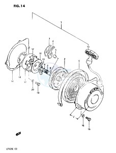 LT125 (E3) drawing RECOIL STARTER (L:51.5)