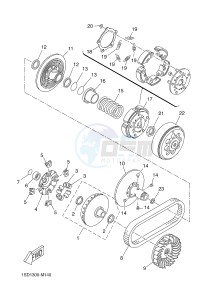 YPR400RA XMAX 400 ABS EVOLIS 400 ABS (1SD3) drawing CLUTCH