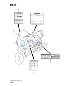 GSX1250 FA drawing LABEL