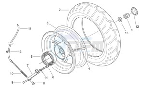 SR 50 Air 1997-2001 drawing Rear wheel - drum brake