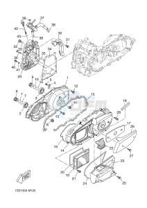 YP400R X-MAX 400 X-MAX (1SD7 1SD7 1SD7) drawing CRANKCASE COVER 1