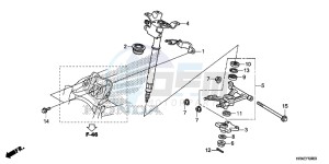 TRX500FM1G TRX500 Europe Direct - (ED) drawing STEERING SHAFT