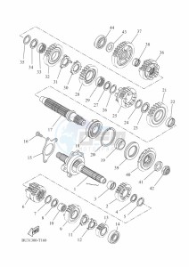 XSR700 MTM690D (BJX2) drawing TRANSMISSION