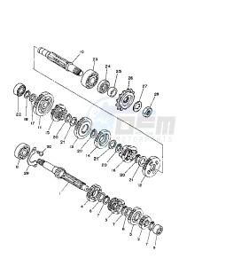 TZR RR 125 drawing TRANSMISSION