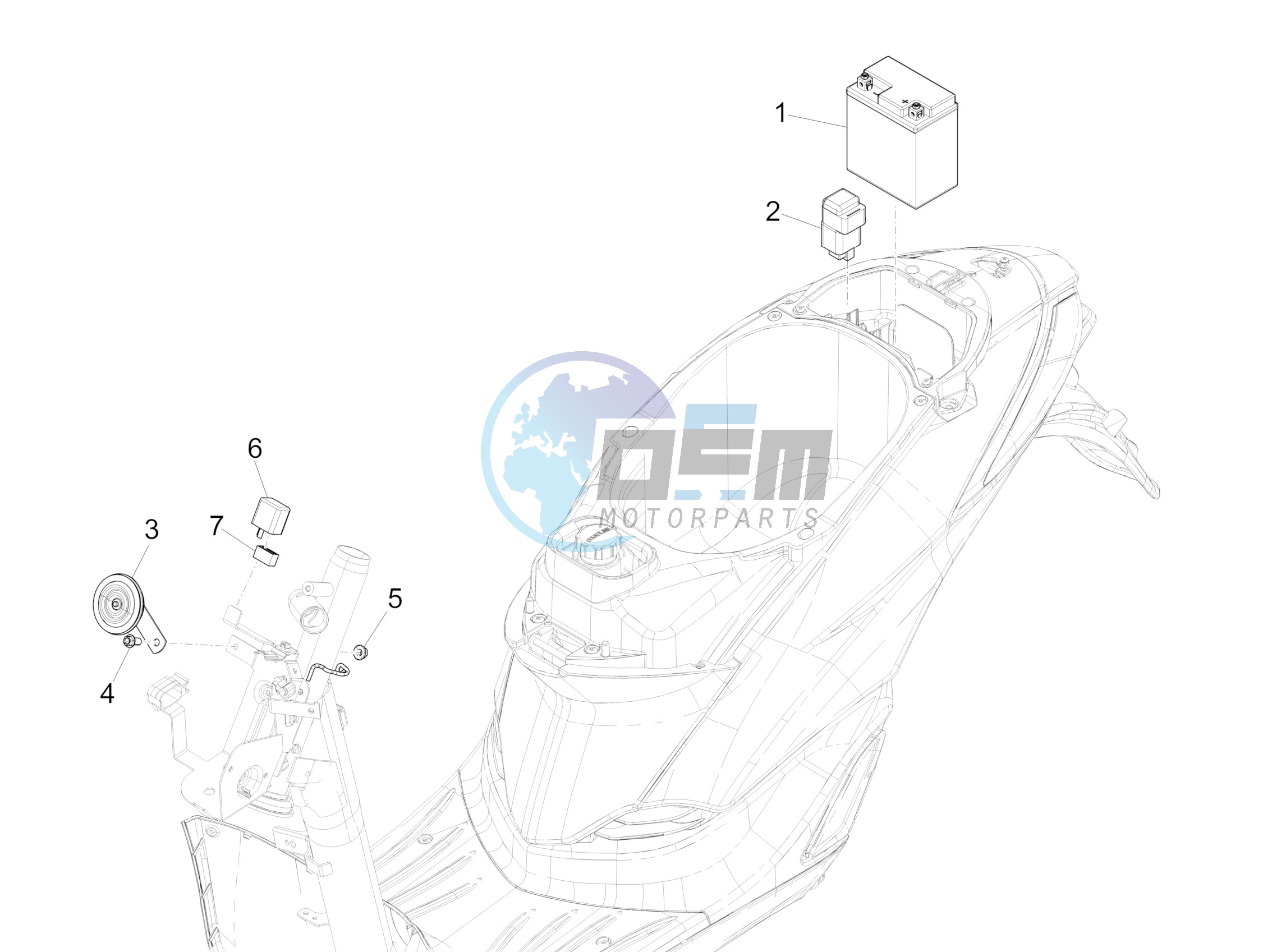 Remote control switches - Battery - Horn