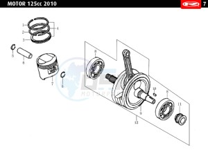 TANGO-125-WHITE drawing CRANKSHAFT - PISTON