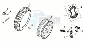 ALLO GT 45KMH 50 drawing REAR WHEEL