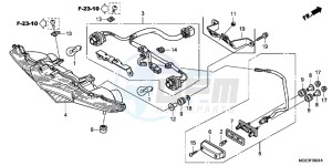 VFR1200FDD VFR1200F Dual Clutch UK - (E) drawing TAILLIGHT ( VFR1200FC/ FD/ FDC/ FDD)