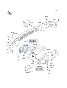 KVF 750 E [BRUTE FORCE 750 4X4I NRA OUTDOORS] (E8F-E9FA) E8FA drawing HEADLIGHT-- S- -