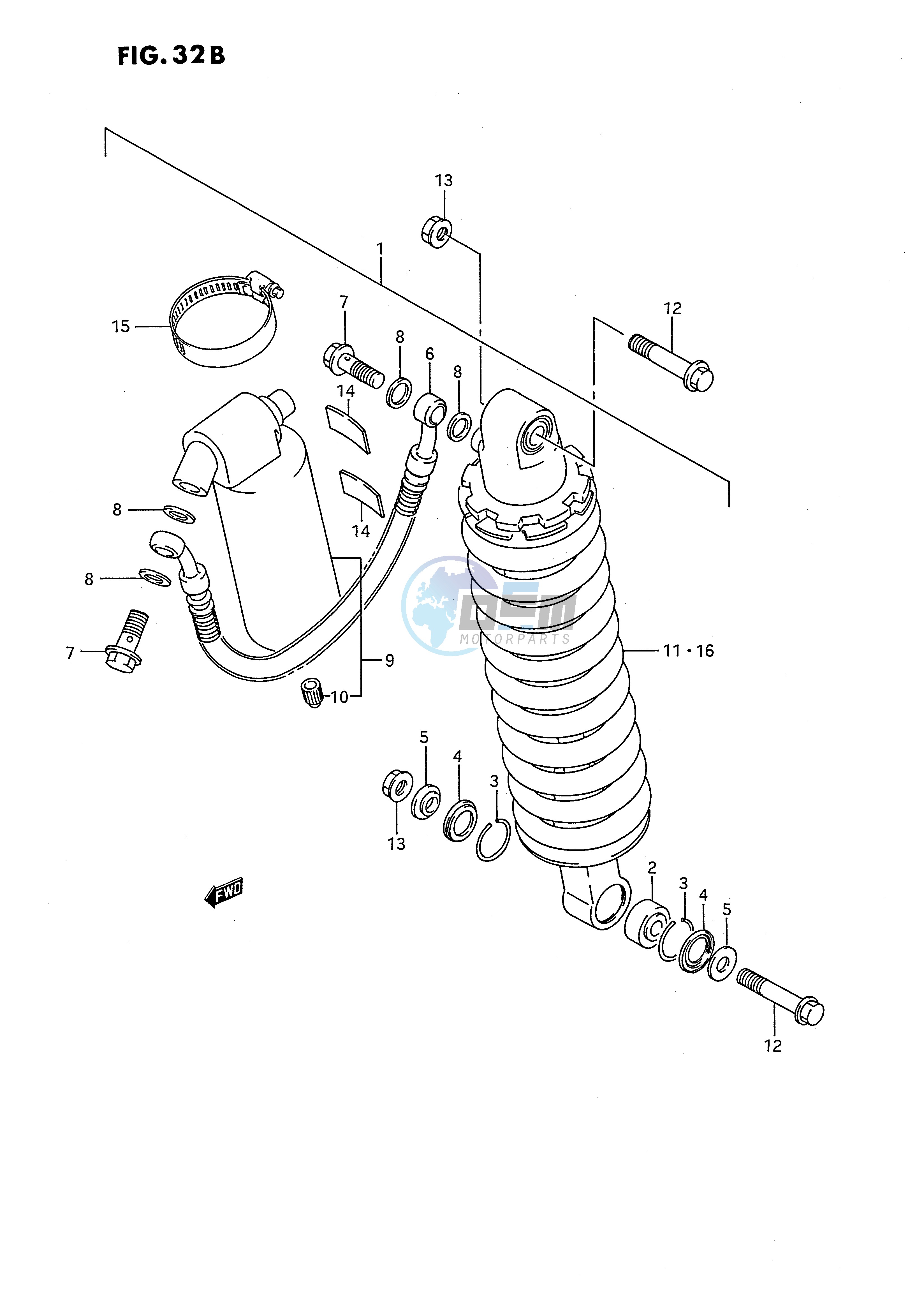 REAR SHOCK ABSORBER (MODEL K)