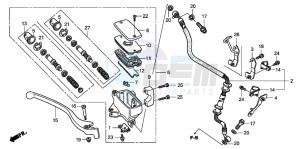 VTX1300S drawing FR. BRAKE MASTER CYLINDER