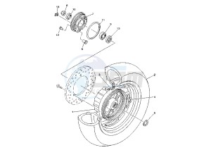 YP MAJESTY 250 drawing REAR WHEEL