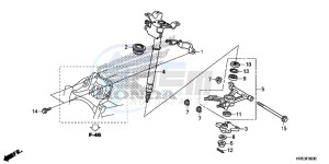 TRX500FM5F TRX500FM Europe Direct - (ED) drawing STEERING SHAFT