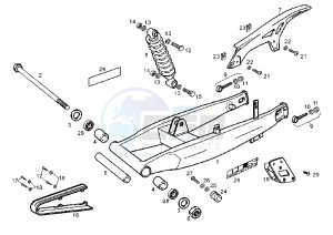 SENDA SM EURO2 - 125 cc drawing REAR ARM