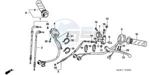 NT700VA Europe Direct - (ED) drawing HANDLE LEVER/SWITCH/CABLE