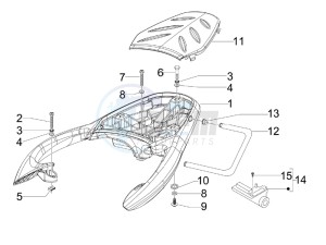 Beverly 400 ie Tourer e3 drawing Rear luggage rack