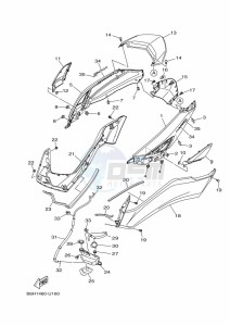 YP125RA XMAX 125 TECH MAX (B9Y3) drawing FENDER