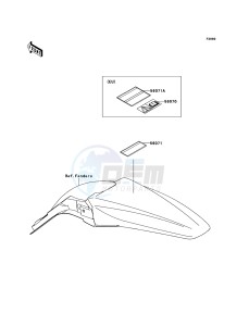 KX450F KX450EBF EU drawing Labels