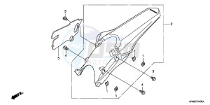 CRF250RD CRF250R Europe Direct - (ED) drawing REAR FENDER