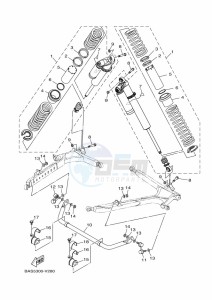 YXZ1000E YXZ1000R (B5J9) drawing REAR SUSPENSION