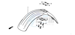 CR500R drawing FRONT FENDER