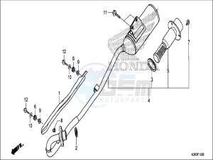 CRF125FBH Europe Direct - (ED) drawing EXHAUST MUFFLER