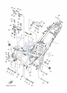 YZF250-A (B6P2) drawing FRAME