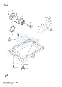 GSX-R1000 (E3-E28) drawing OIL PAN - OIL PUMP