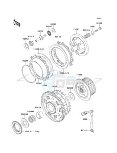 ZX 900 E [NINJA ZX-9R] (E1-E2) [NINJA ZX-9R] drawing CLUTCH