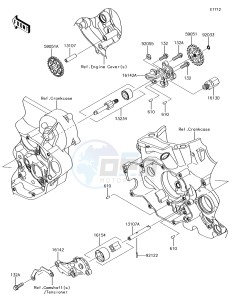 KLX450R KLX450AJF EU drawing Oil Pump