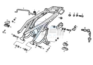 SENDA R RACER - 50 cc drawing REAR FRAME