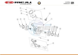 BYE-BIKE-RED 50 drawing CRANKSHAFT