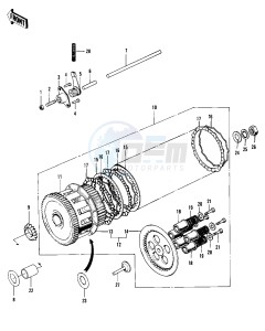 F9 (B-C) 350 drawing CLUTCH -- 74-75 F9-B_F9-C 350- -