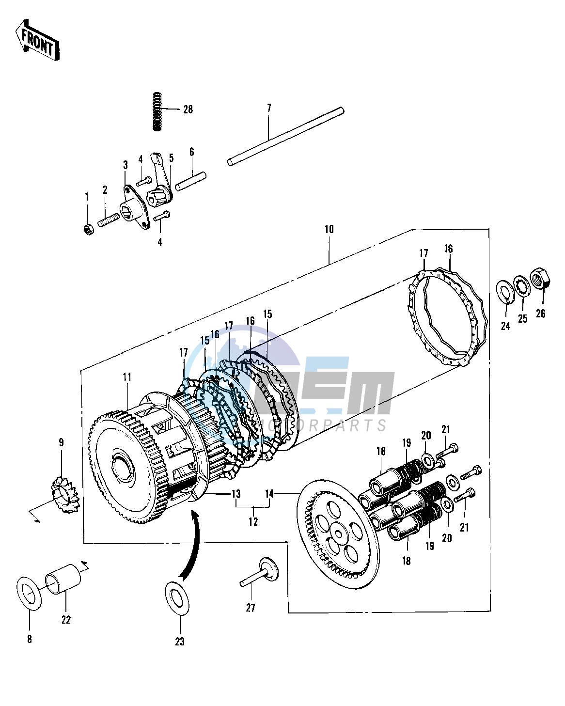 CLUTCH -- 74-75 F9-B_F9-C 350- -