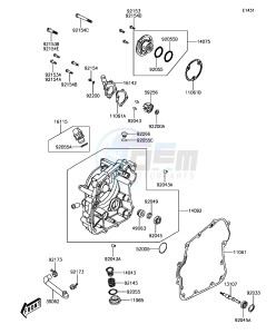 BRUTE FORCE 300 KVF300CGF EU drawing Engine Cover(s)