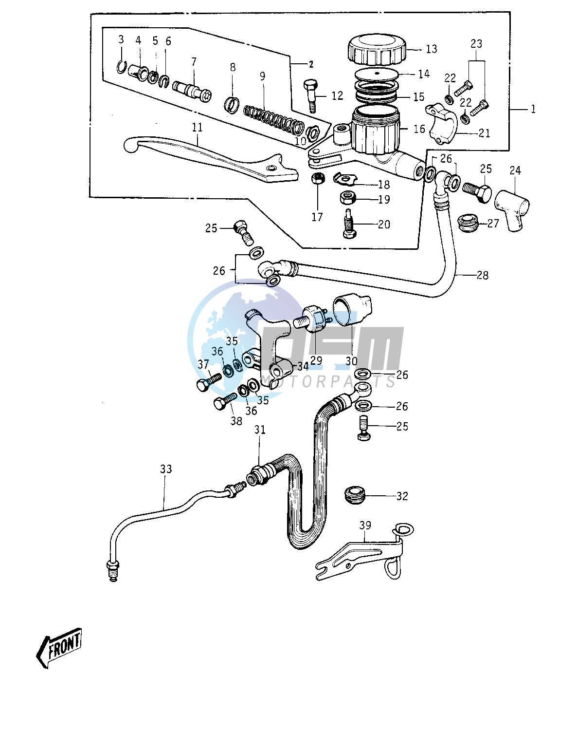 FRONT MASTER CYLINDER -- KH400-A3_A4- -