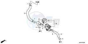 CBR1000RRD Fireblade - CBR1000RR UK - (E) drawing AIR INJECTION CONTROL VALVE