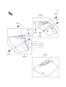 KX 250 K [KX250] (K1) [KX250] drawing SIDE COVERS